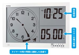 MAG(マグ) アナログ時計表示付き大型タイマー タイムスケール TM-606 WH-Z